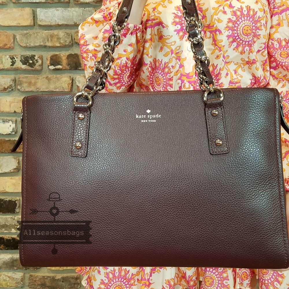 Chocolate Cherry Kate Spade Andee Cobble HILL BAG - Picture 4 of 11